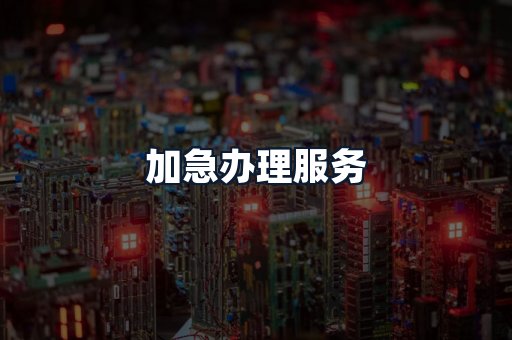 加急办理服务